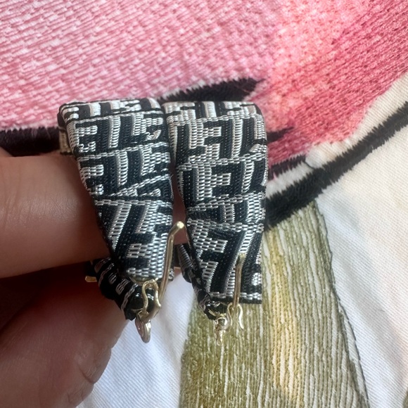 NWOT F logo earrings (free shipping) - Picture 3 of 5